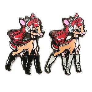 Ariana Grande x Bambi Silver Glitter Boots Pin